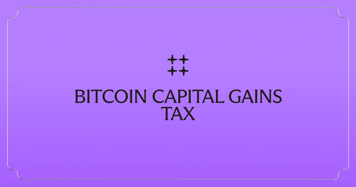 Bitcoin Capital Gains Tax