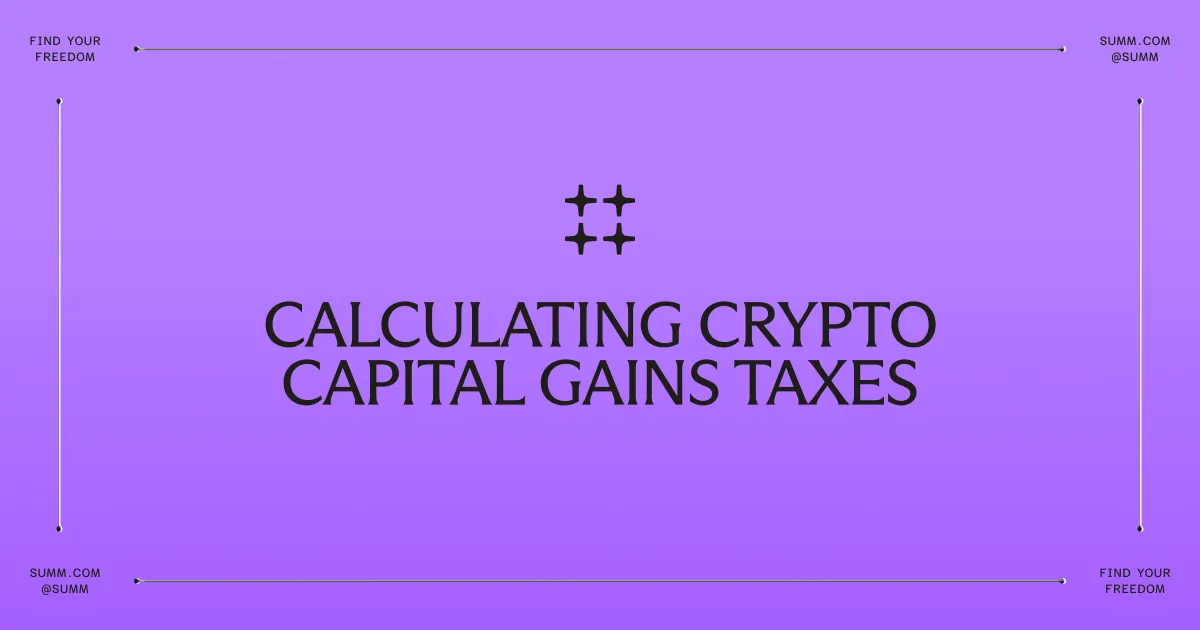 How to calculate your crypto capital gains tax